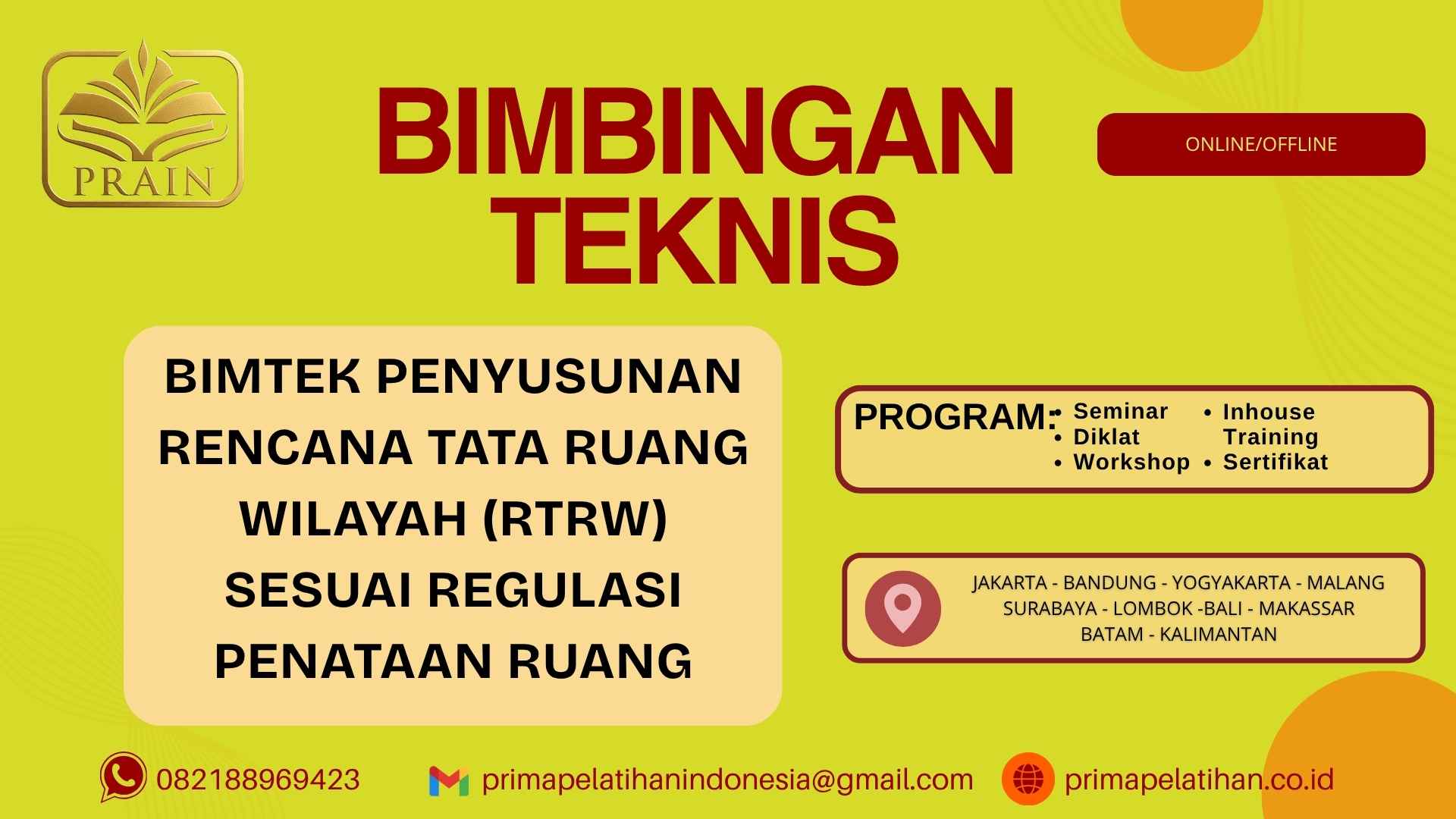 Bimtek Penyusunan RTRW Terintegrasi Sesuai Regulasi Penataan Ruang Modern Terbaru